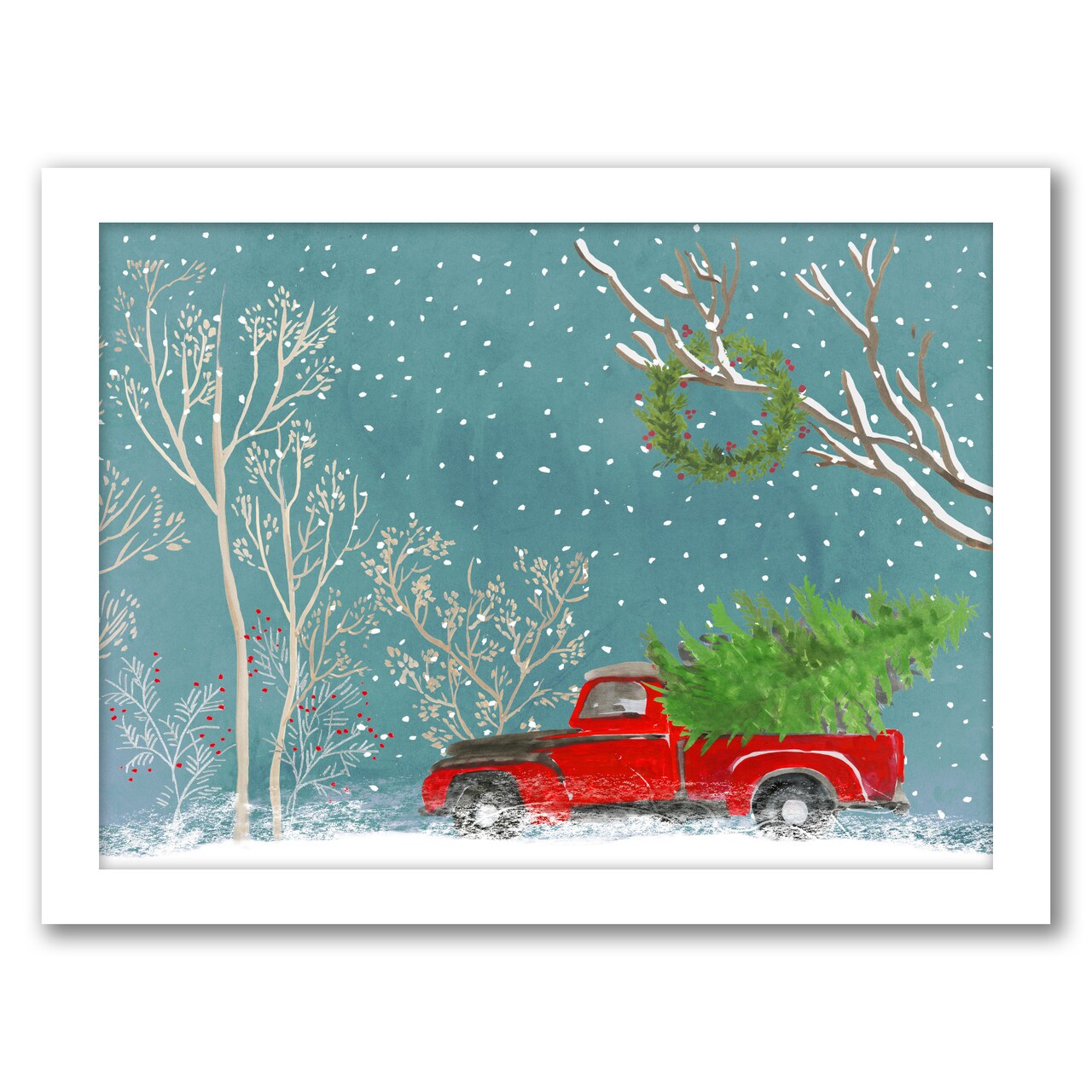 8&#x22; x 10&#x22; Christmas In The Countryside by Pi Holiday Framed Print Wall Art - Americanflat - Americanflat